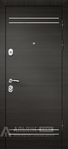 Входная дверь венге / ясень с молдингом №21 внешняя - фото