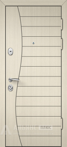 Зеркальная входная дверь в квартиру bianco №16 внешняя - фото