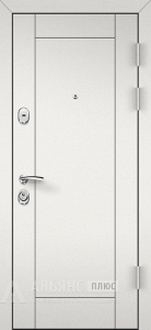 Термоустойчивая дверь наружного исполнения с фрезеровкой "волна" изнутри и цвета бетон светлый №8 внешняя - фото