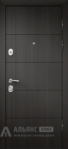 Красивая стальная офисная дверь цвета графит с двух сторон №22 внешняя - фото