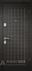 Металлическая дверь в квартиру с зеркалом кварц №37 внешняя - фото