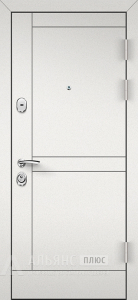 Глухая дверь Белый Антик / Венге Светлый с ригелем в прочном коробе и ночной задвижкой №4 внешняя - фото