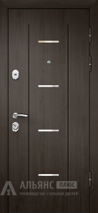 Входная дверь для квартиры с зеркалом 2х контурная №22 внешняя - фото