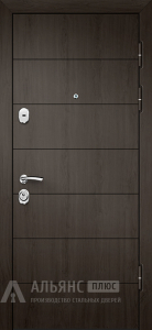Входная дверь лабиринт с повышенной звукоизоляцией цвета Венге №9 внешняя - фото