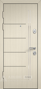 Входная металлическая дверь беленый дуб в квартиру в стиле Лофт №13 внутренняя - фото