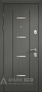 Стальная входная дверь в квартиру цвета графит софт №7 внутренняя - фото