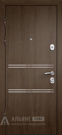 Фото 2 «Левая дверь укреплённая рёбрами жёсткости в отделке Антик №11»