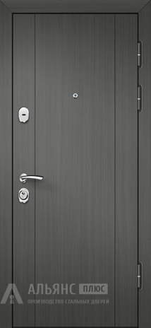 Фото «Входная дверь с зеркалом в цвете Антрацит №130»