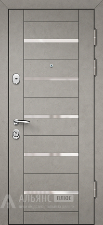 Фото «Входная дверь с атмосферостойким покрытием и цветом светло серый №1»