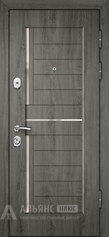 Фото «Дизайнерская входная дверь в квартиру с зеркалом и глазком №19»