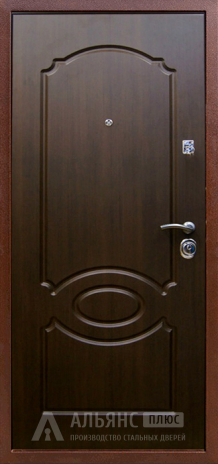 Фото 2 «Входная квартирная железная дверь с покрытием из дерева №57»